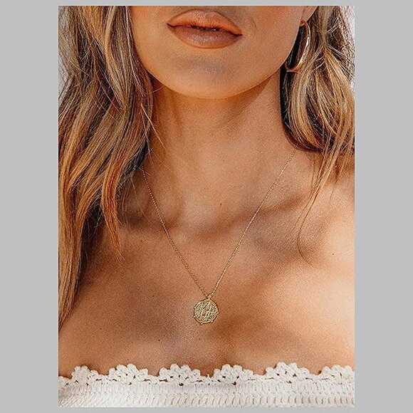 Aobei Pearl 18K Gold Moon Star Lion Evil Eye Golden Coin - Picture 3 of 6